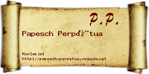 Papesch Perpétua névjegykártya